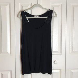 Old Navy black racer back tank top SZ L